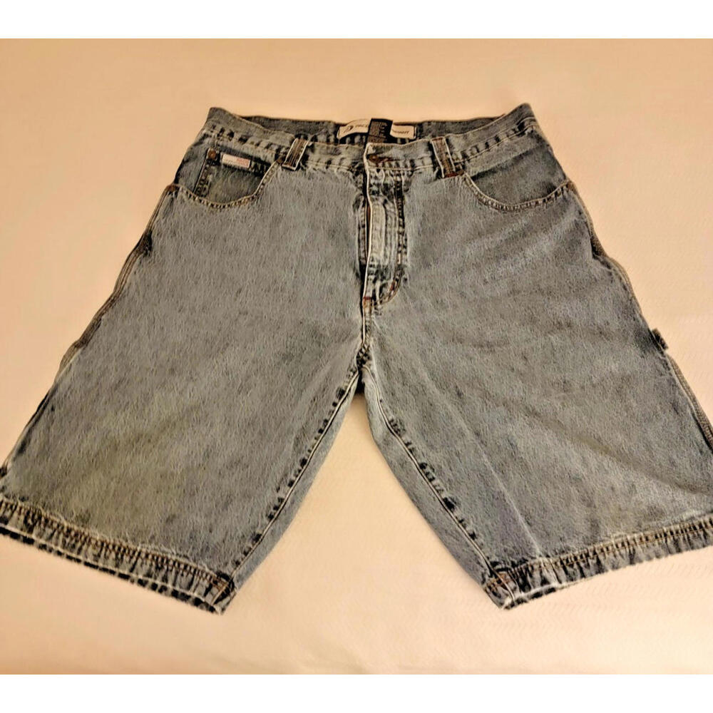 VTG Y2K 90s Paco Jeans Company Distressed Shorts Men's 36 Blue Carpenter Skater